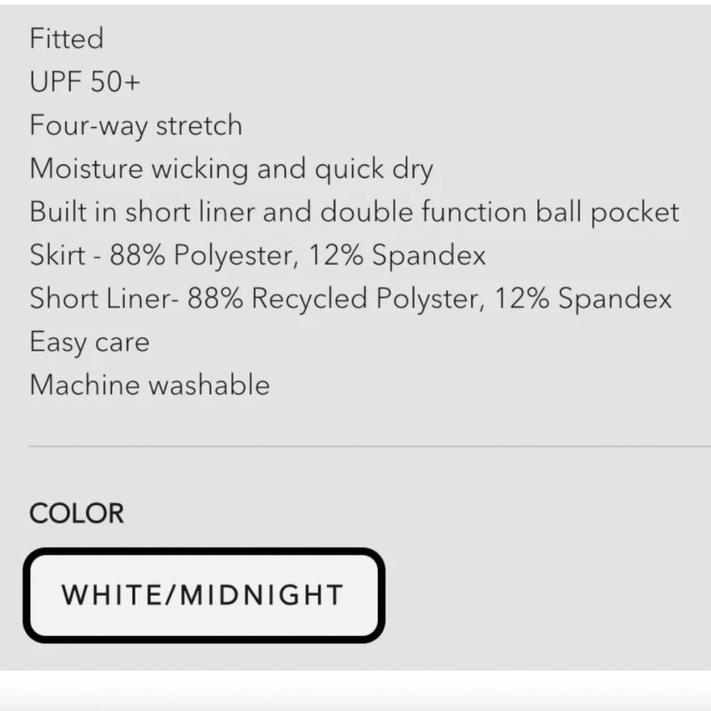 Inphorm Chloe Skirt Skort Asymmetrical Tennis Prep Pickleball Golf Activewear - Picture 12 of 16